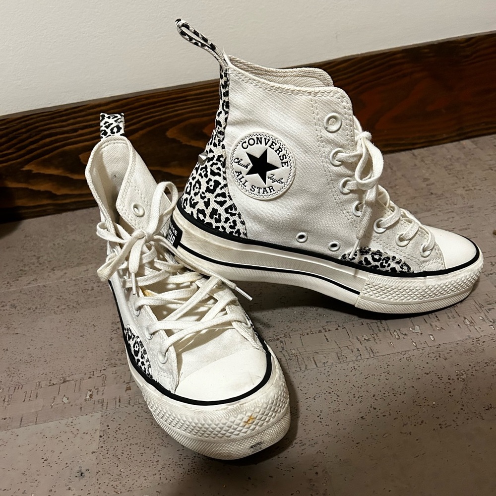 Printed platform all star converse high tops